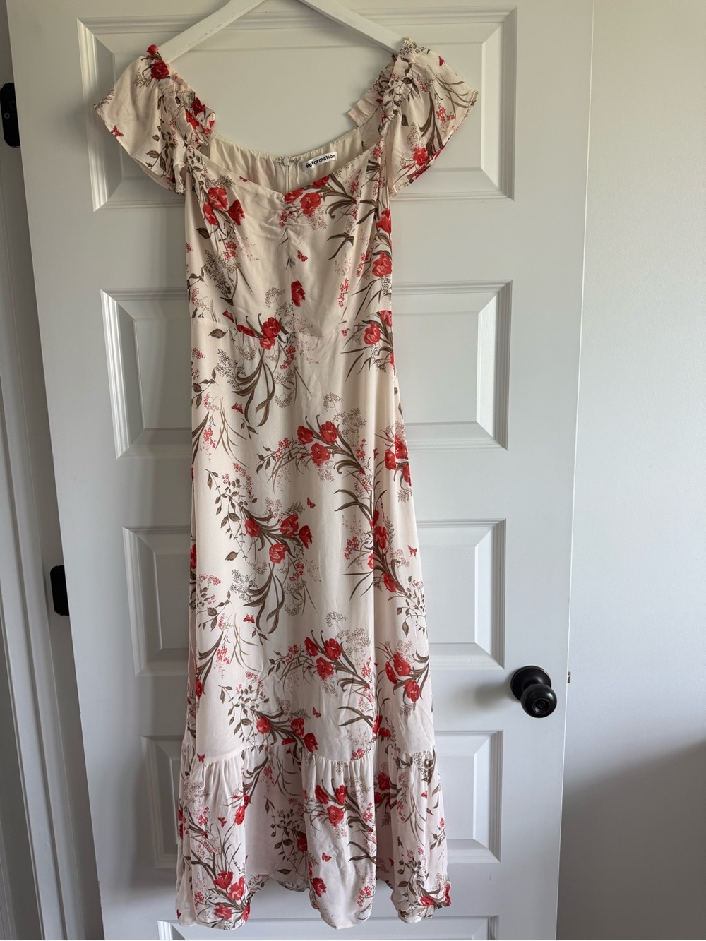 NWOT Reformation Butterfly Floral Print Maxi Dress